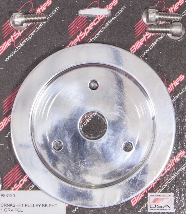 Billet Specialties Polished BBC 1 Groove Lower Pulley