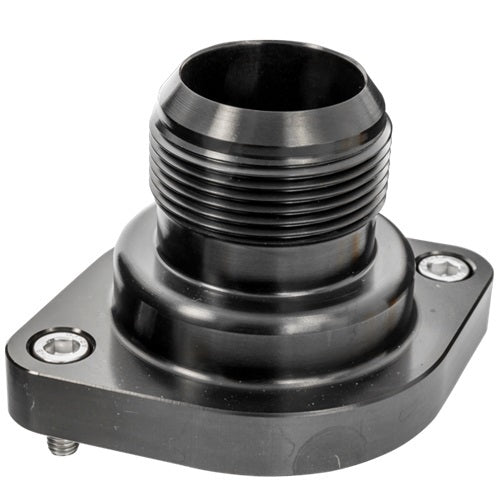 Billet Specialties LS Thermostat Housing w/ 20AN Male Nipple Black