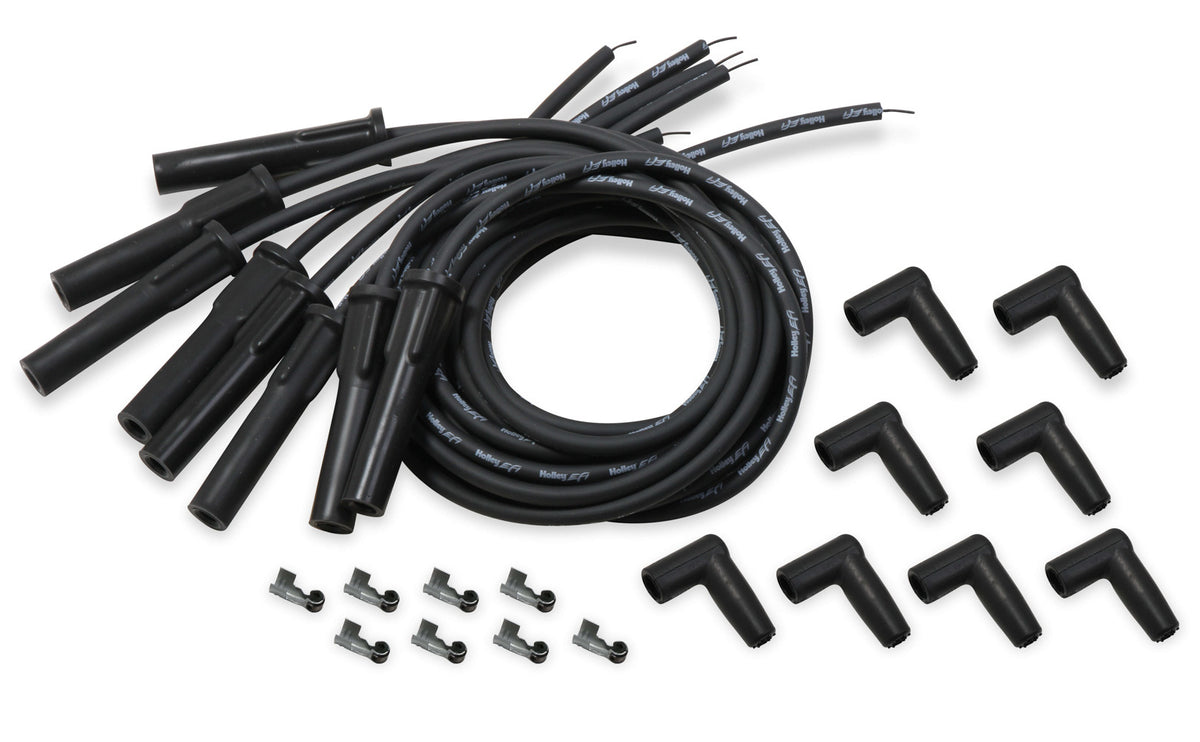 Holley Spark Plug Wire Set Univ GM LS Cut to Fit - Black