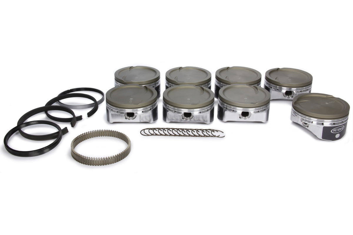 Icon Pistons LS 6.0/6.2L Dish Forged Piston/Ring Set 4.030