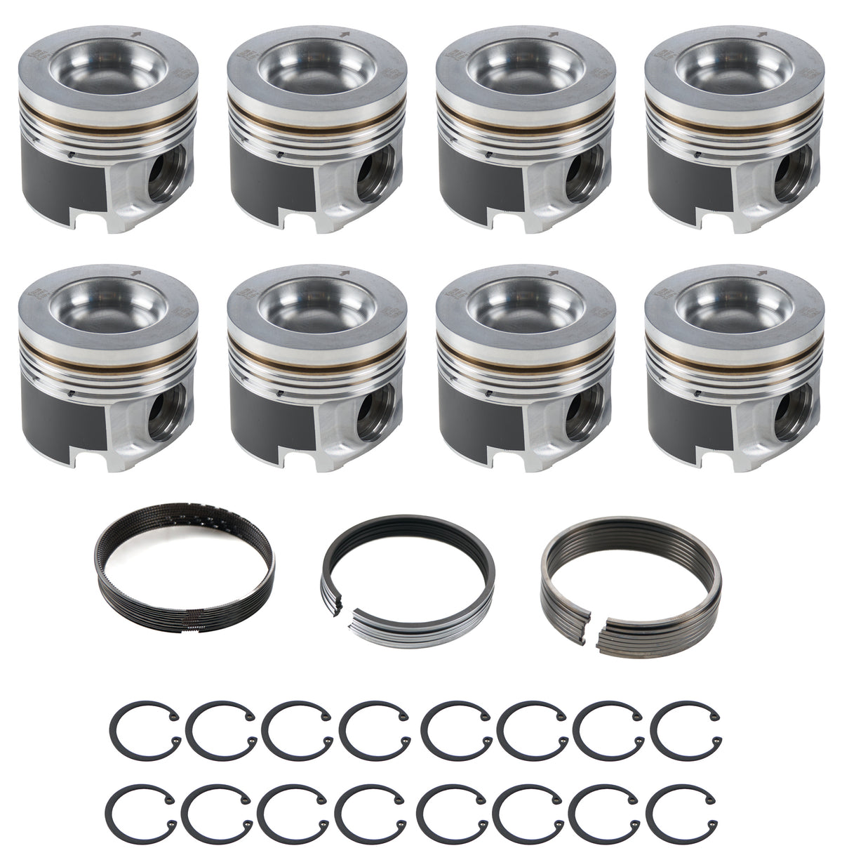 Mahle Duramax PowerPak Piston Set 4.075 Bore 6.6L LP5