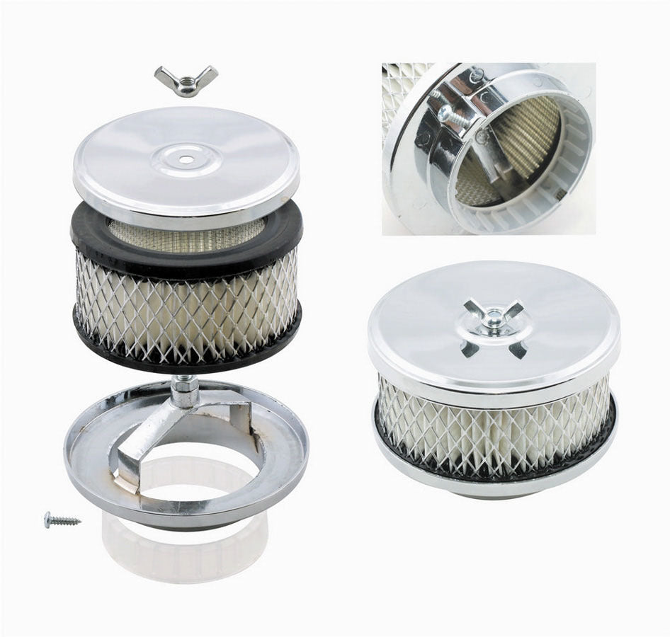 Mr. Gasket 4in Chrome Air Cleaner