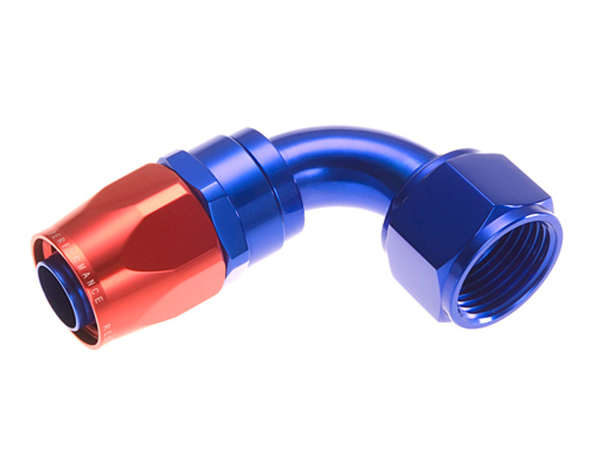 Redhorse Performance 8AN Swivel Hose Ends Blue 90