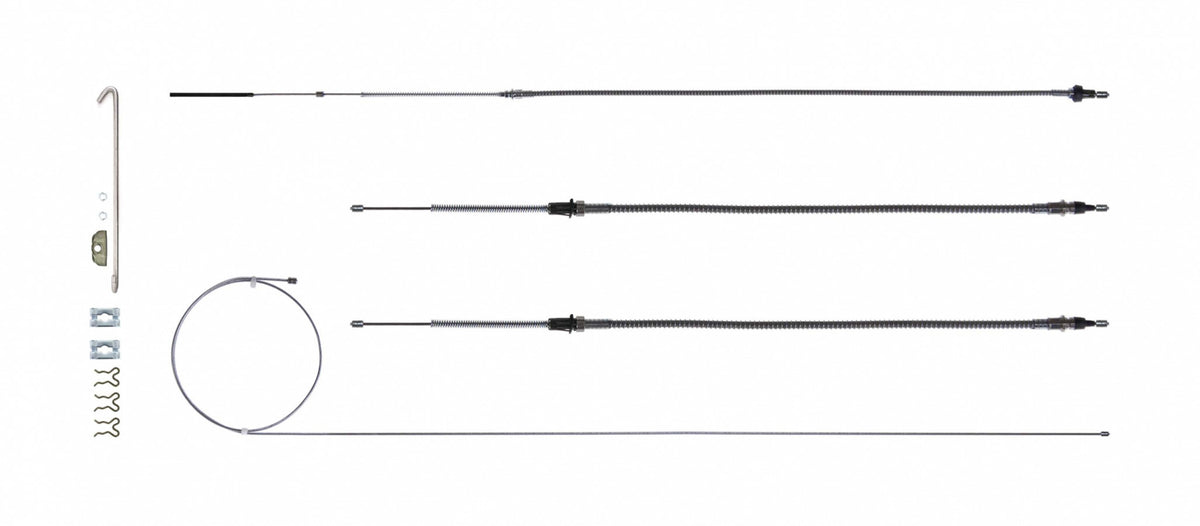 Right Stuff Detailing Brake Cable Set w/Hardwa re 68-69 Camaro Stainles