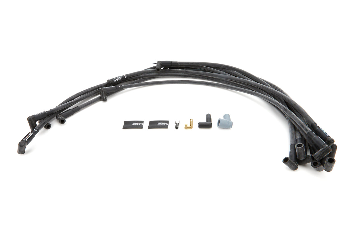 Scott Performance SBC Spark Plug Wire Set 90-Degree - Black