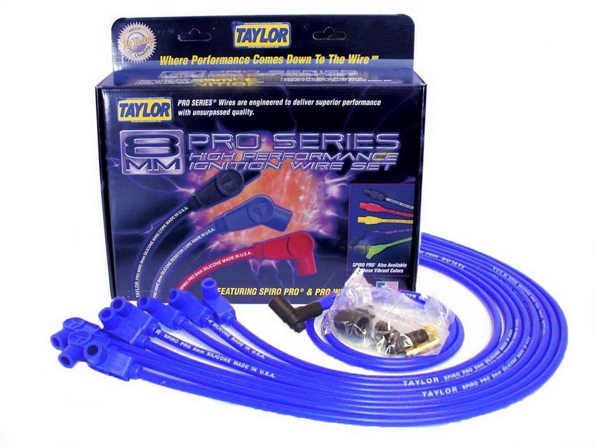 Taylor/vertex Race-Fit Spiro-Pro Plug Wire Blue SBC HEI
