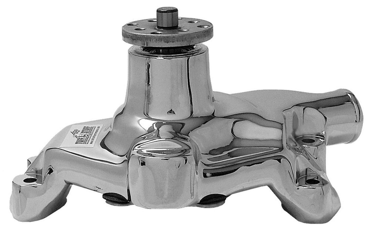 Tuff-stuff SBC Alum. Short Water Pump Chrome 5/8in Shaft