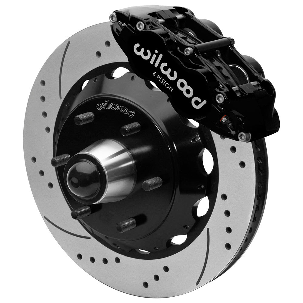 Wilwood Front Brake Kit C10 6Lug FNSL6R 14in Drilled Blk