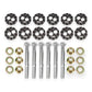 BMR 97-04 Chevrolet Corvette C5 Front & Rear Lower Control Arms Camber Bolt Kit - Black Anodized