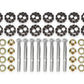 BMR 14-19 Chevrolet Corvette C7 Front & Rear Lower Control Arms Camber Bolt Kit - Black Anodized