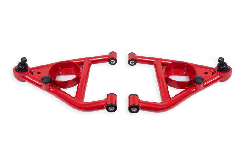 BMR 68-74 Chevrolet Nova w/ Bump Stops Lower A-Arms w/ STD. Ball Joint (Delrin) - Red
