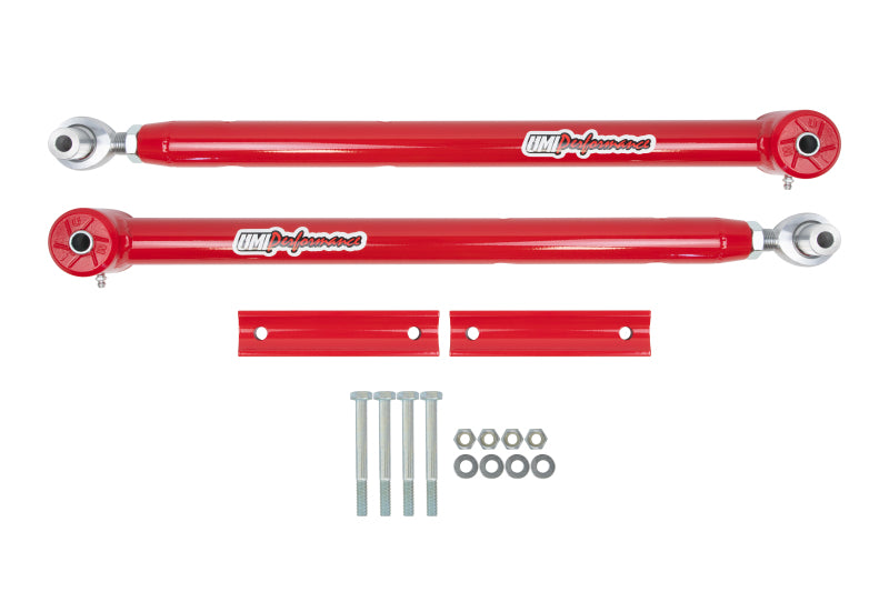 UMI Performance 91-96 Impala SS Adjustable Extended Length Lower Control Arms- Rod Ends