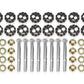 BMR 14-19 Chevrolet Corvette C7 Front & Rear Lower Control Arms Camber Bolt Kit - Black Anodized