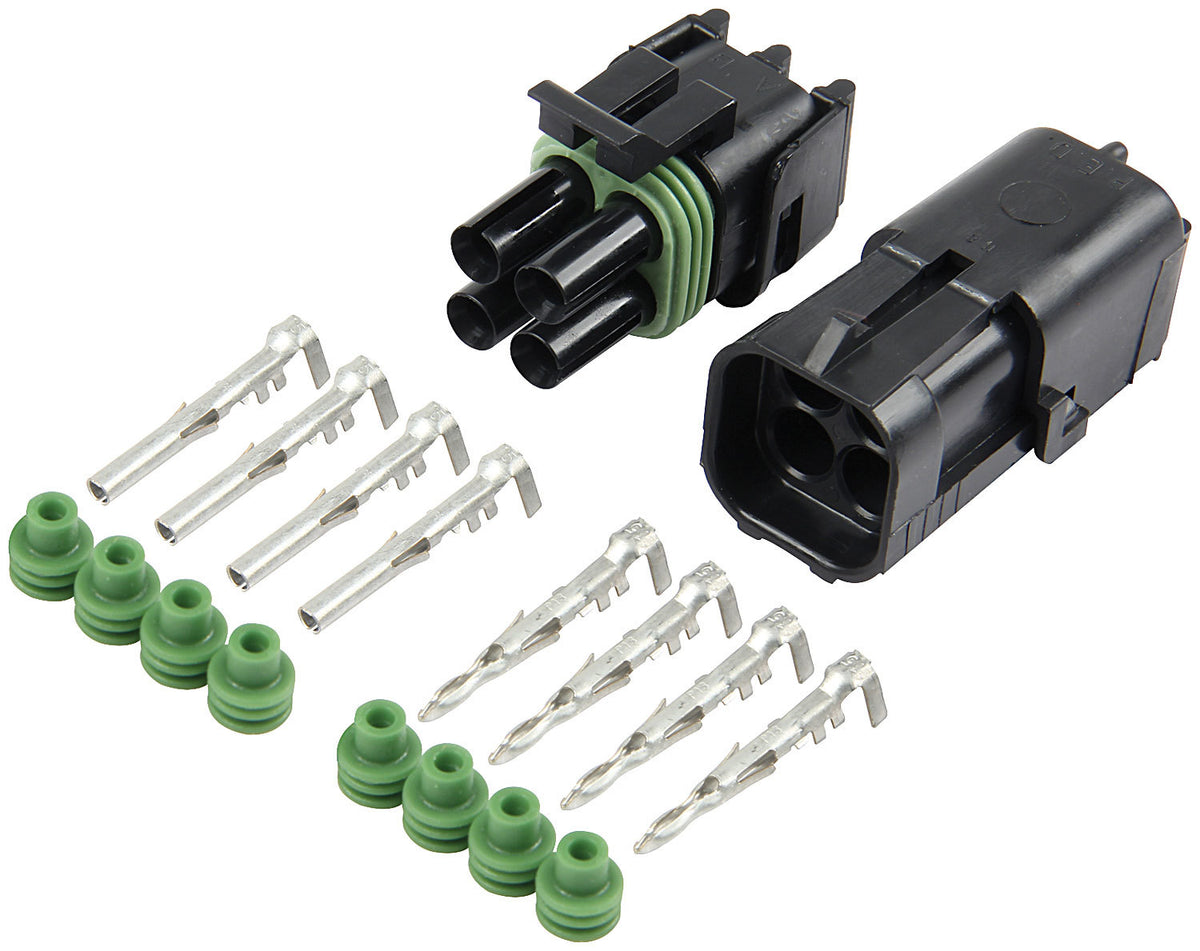 Allstar Performance 4-Wire Weather Pack Connector Kit Square