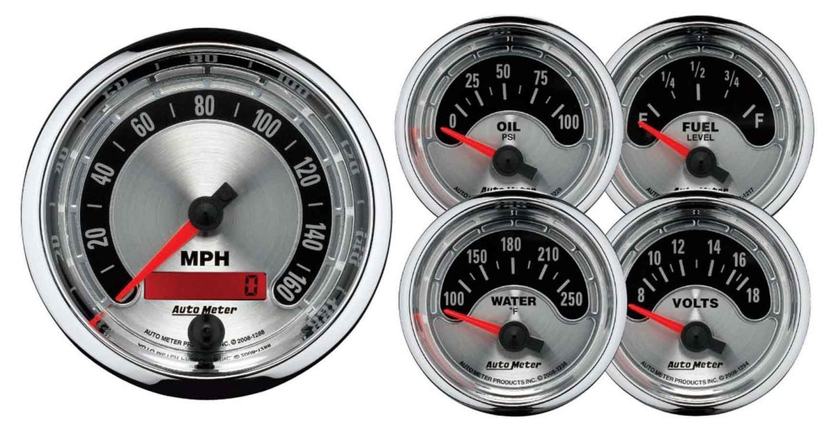 AutoMeter A/M 5-Piece Gauge Kit