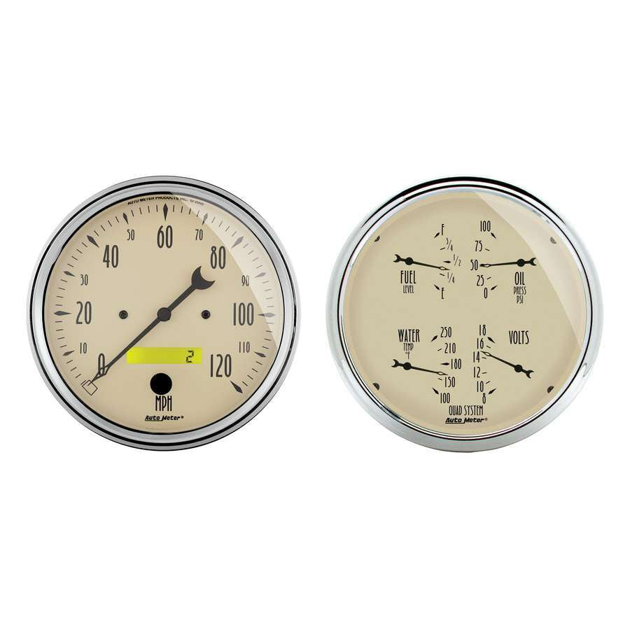 AutoMeter 5in A/B Quad Gauge/Speedo Kit