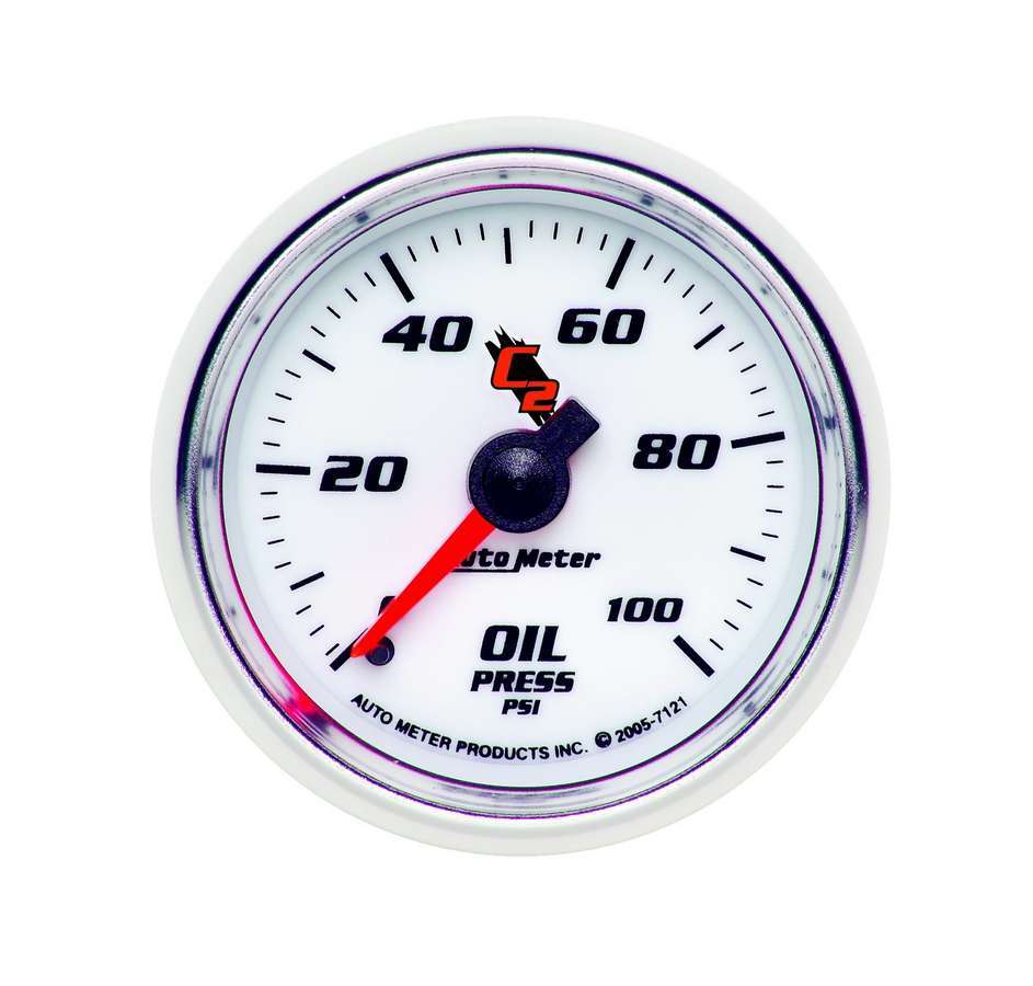 AutoMeter 2-1/16in C2/S Oil Press. Gauge 0-100psi