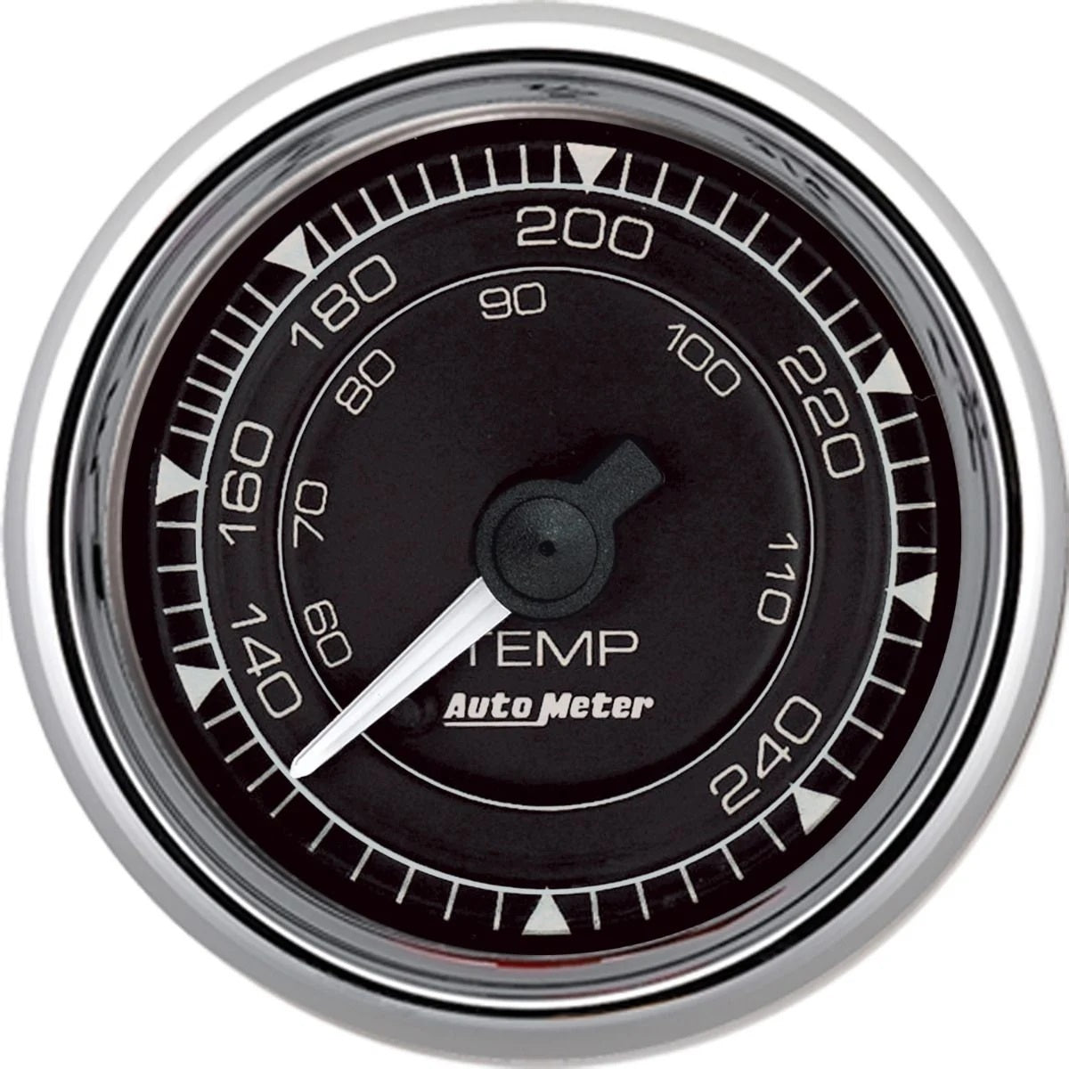 AutoMeter 2/16 Chrono Chrome Gauge Temp 120-240 Degree