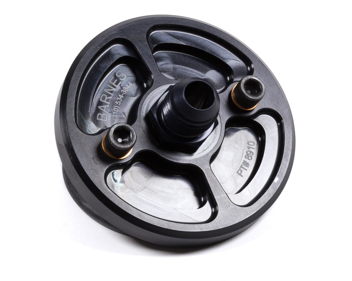 Barnes Billet Oil Filter Block Off Plate -10 Fitting