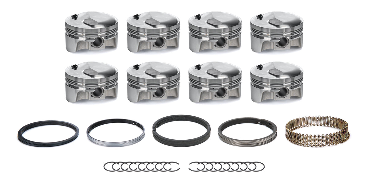 Bullet Pistons BBC Dome Piston Set w/Rings 4.310 Bore