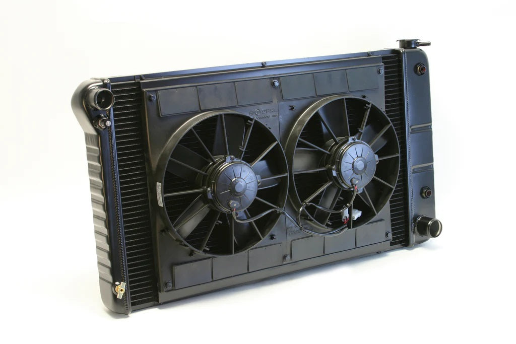 Dewitts Radiator Radiator w/Fans Chevelle 68-72 Auto Trans Black