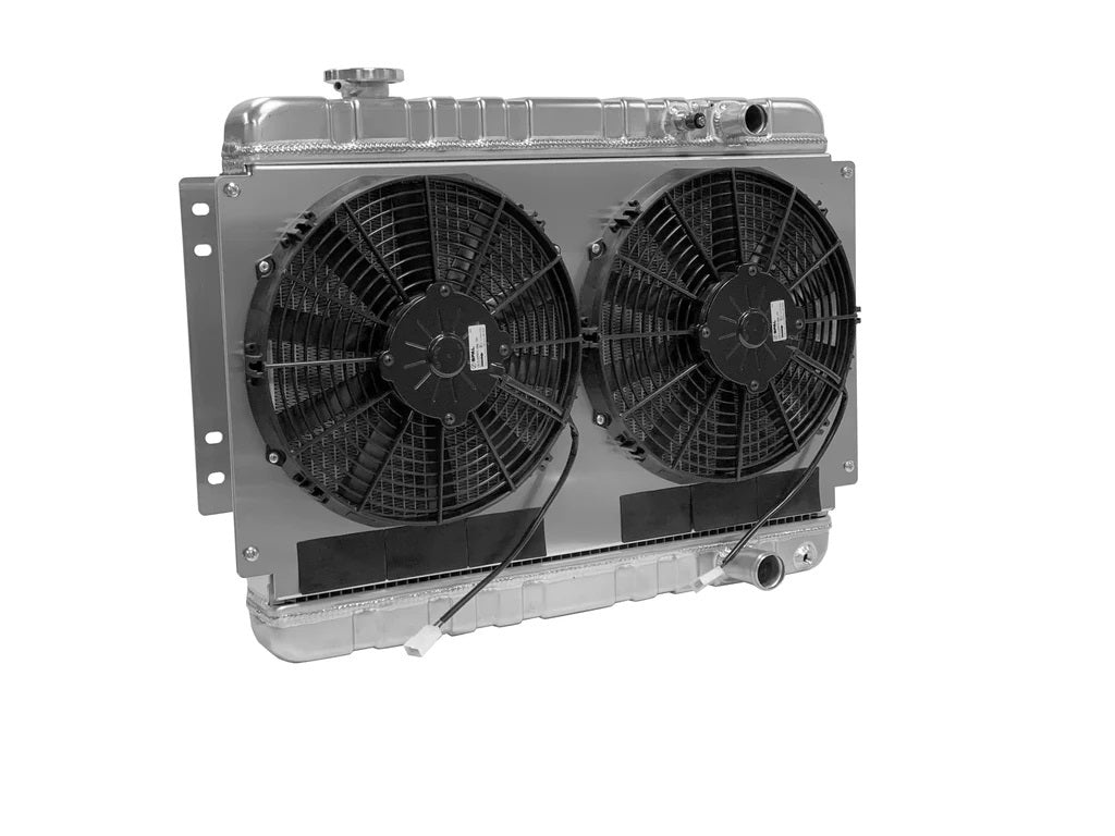 Dewitts Radiator Radiator w/fans Chevelle 64-67 LS Man Trans Raw