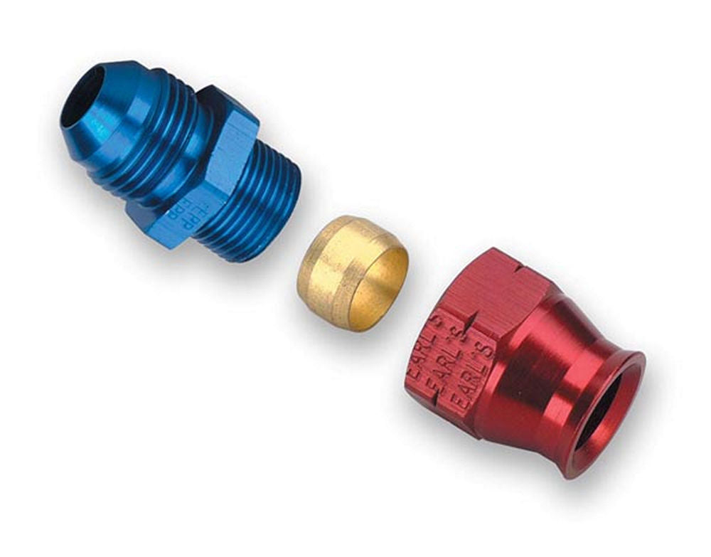 Earl's #6 Male to 3/8in Alum Tubing Adapter
