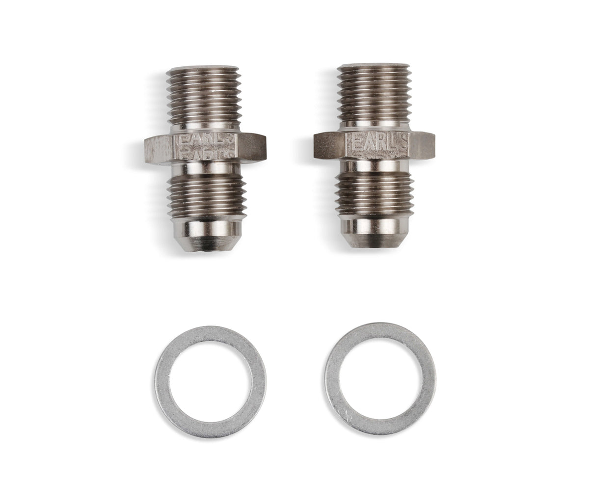 Earl's 6an Male to 1/4-18 NPSM Adapter Fittings 2pk