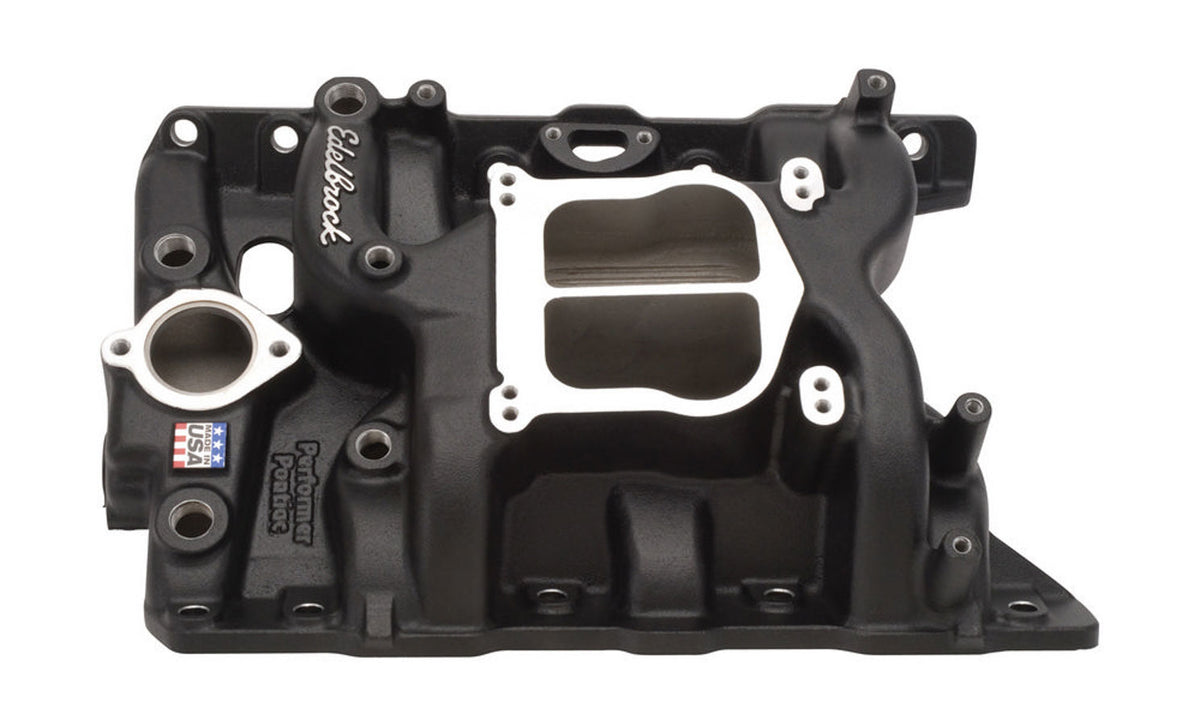 Edelbrock Pont. Performer Manifold - 326/455 Black