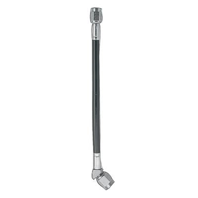 Fragola 3an Black Covered PTFE Hose 16in OAL Str/45 Deg