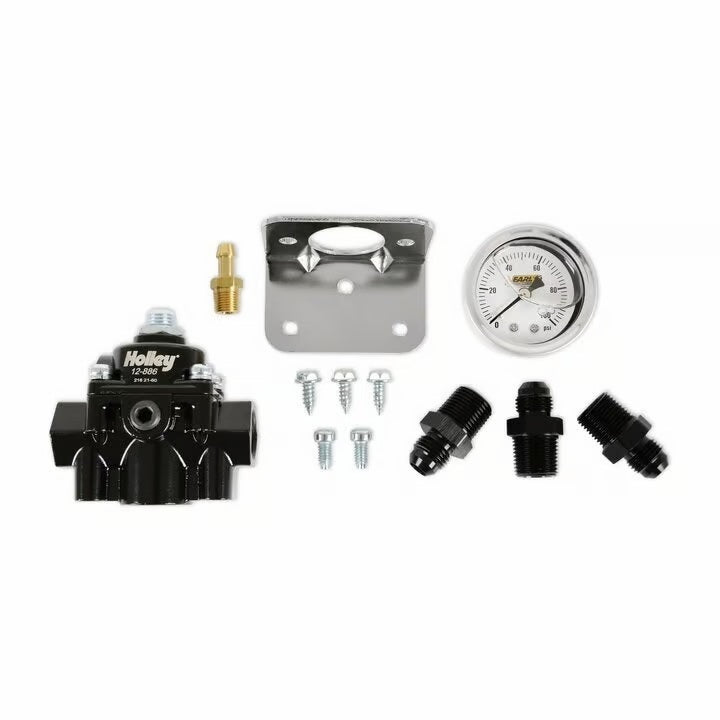 Holley 12-886 Regulator/Gauge Kit w/Fittings