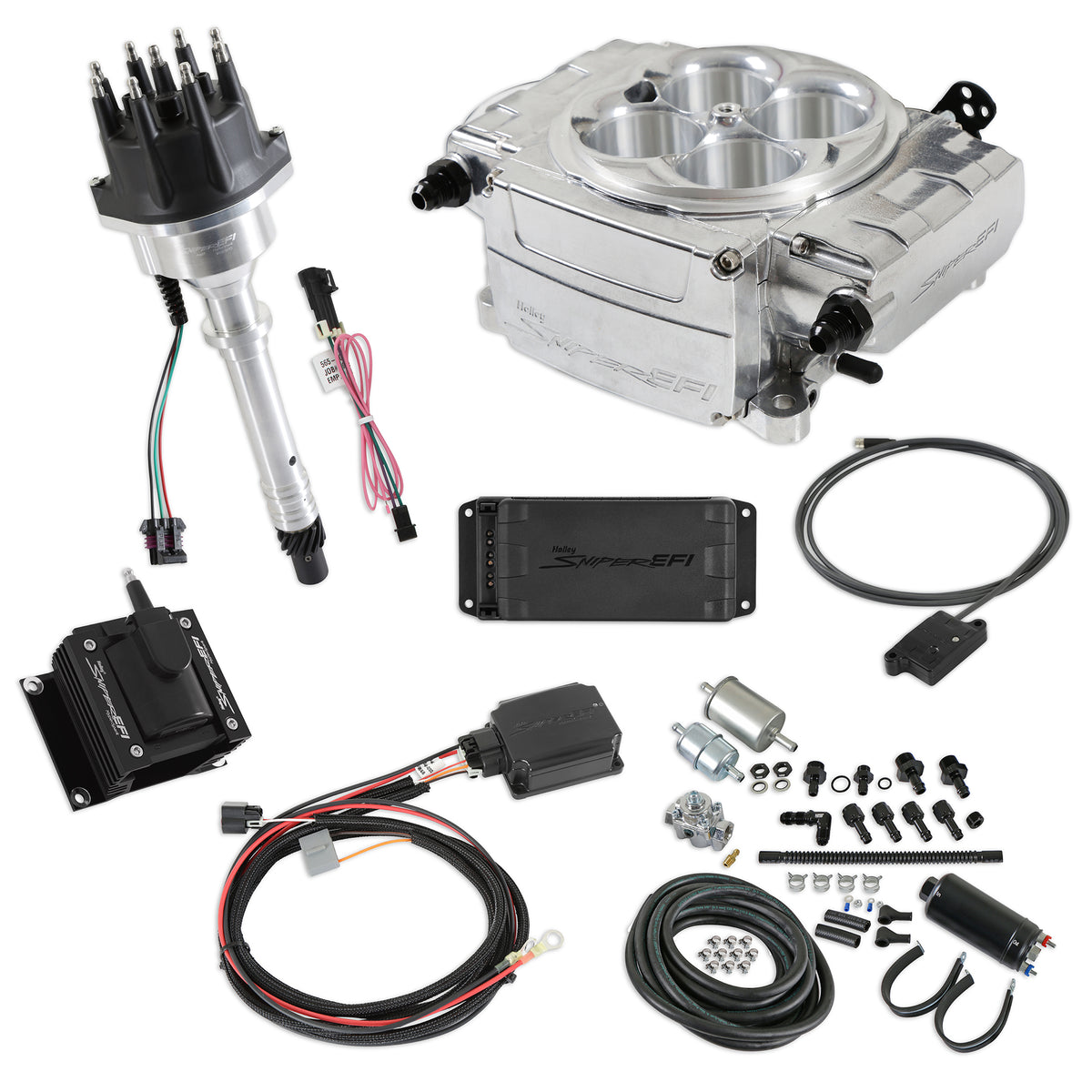 Holley Sniper 2 EFI Bundle Kit SBC Polished