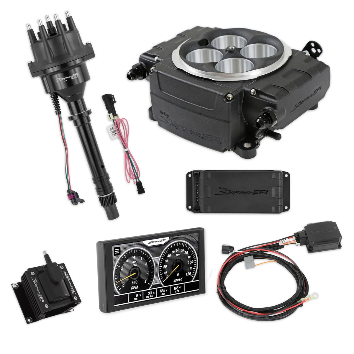 Holley Sniper 2 5in PDM Kit SBC Ignition Black