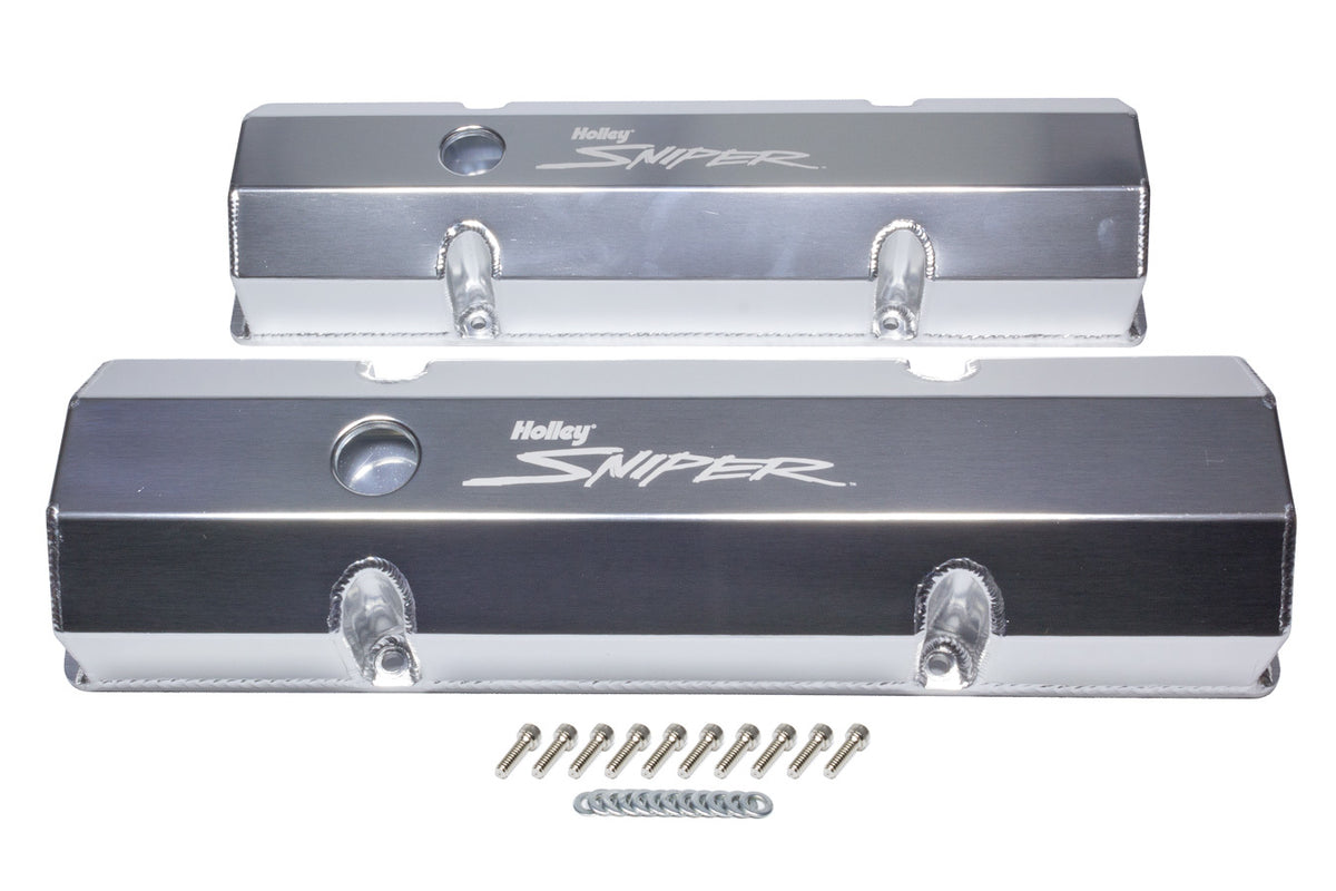 Holley Sniper Fabricated Valve Covers SBC Tall