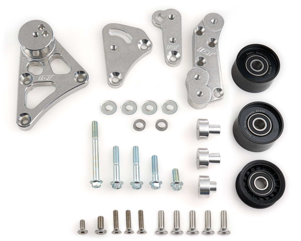 ICT Billet LSA 8 Rib Idler & 6 Rib Belt Tensioner Bracket