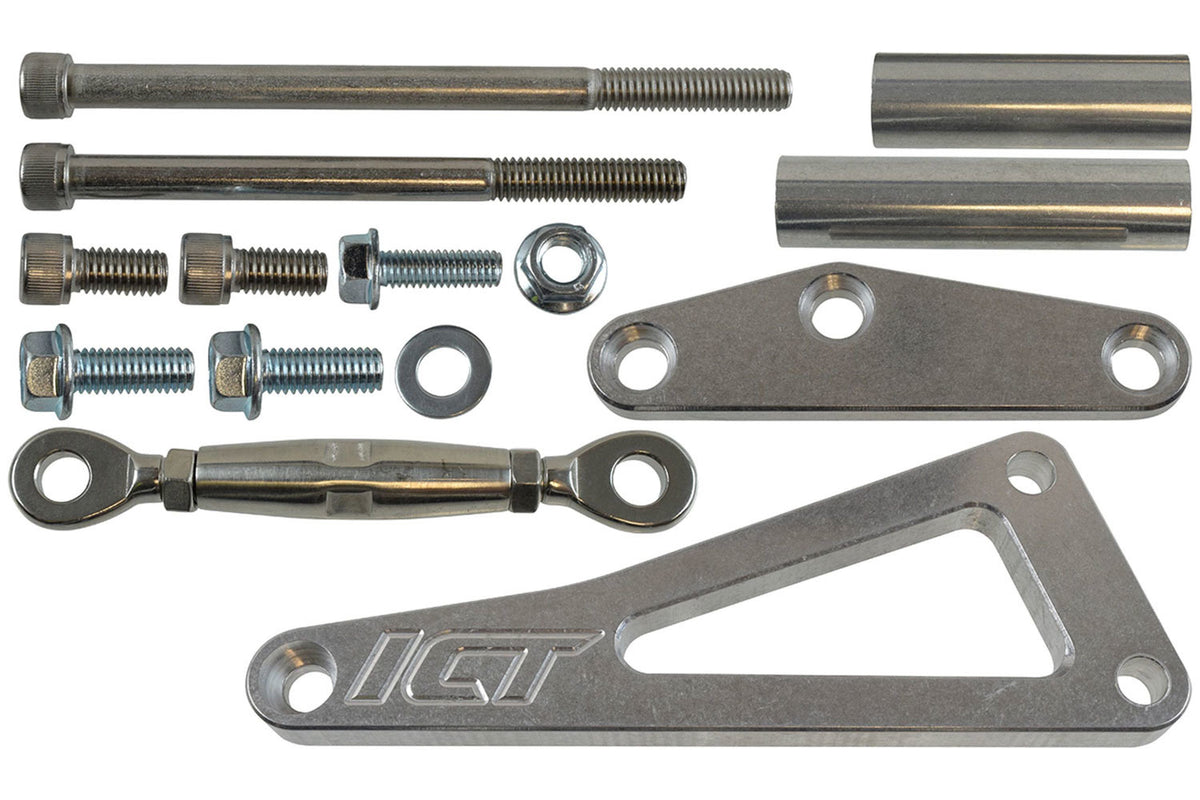 ICT Billet BBC Alternator Bracket uses Long Water Pump