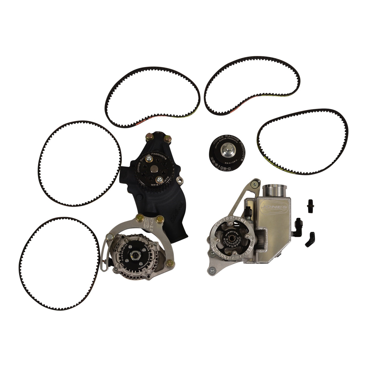 Jones Racing Products Belt Drive System SBC 604 Crate HTD Aluminum