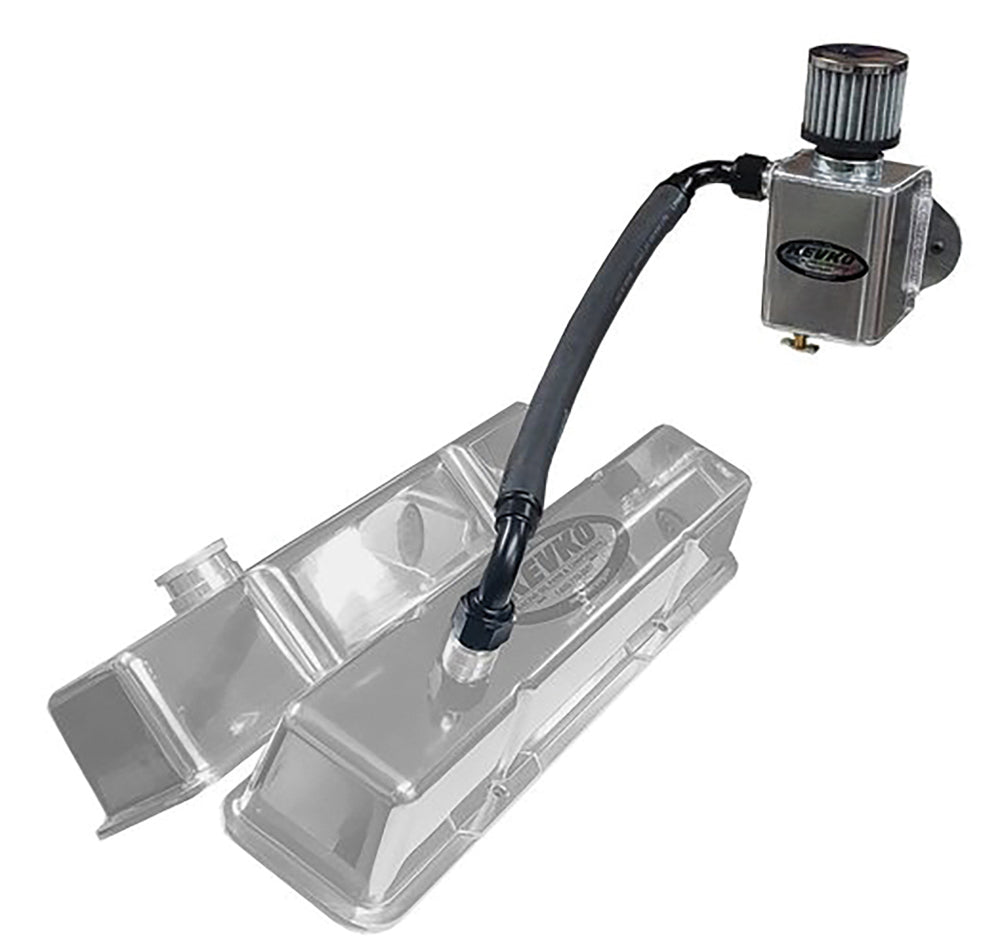 Kevko Oil Pans & Components Remote Breather Kit w/ 1-3/8in Slip Ons