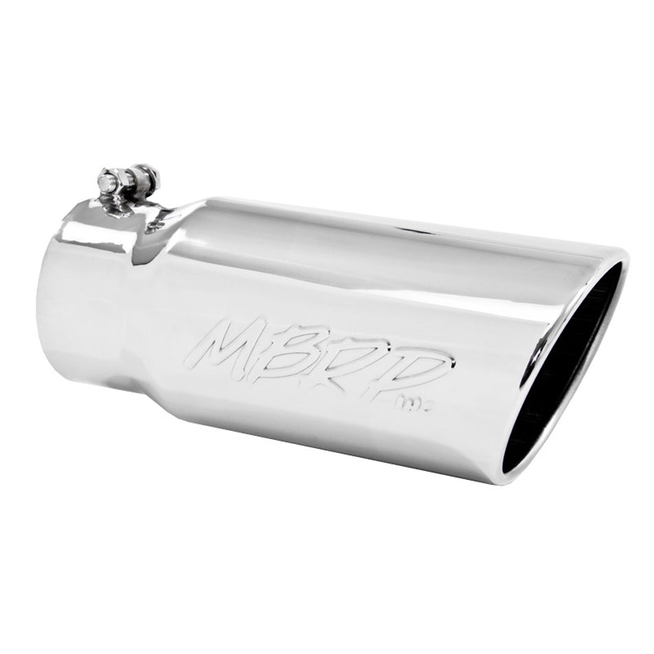 MBRP Tip 5in O.D. Angled Roll ed End 4in inlet