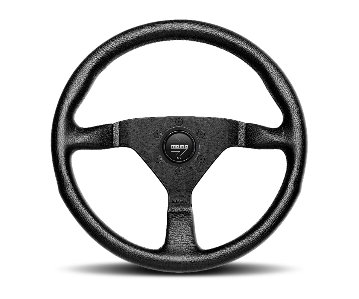 MOMO Monte Carlo 350 Steering Leather Black Stitch