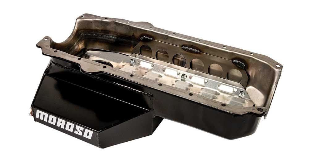 Moroso SBC CT Wet Sump Oil Pan 7-Qt 2-Piece Rear Main