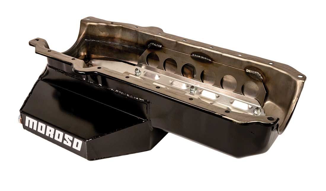 Moroso SBC CT Wet Sump Oil Pan 7-Qt 1-Piece Rear Main