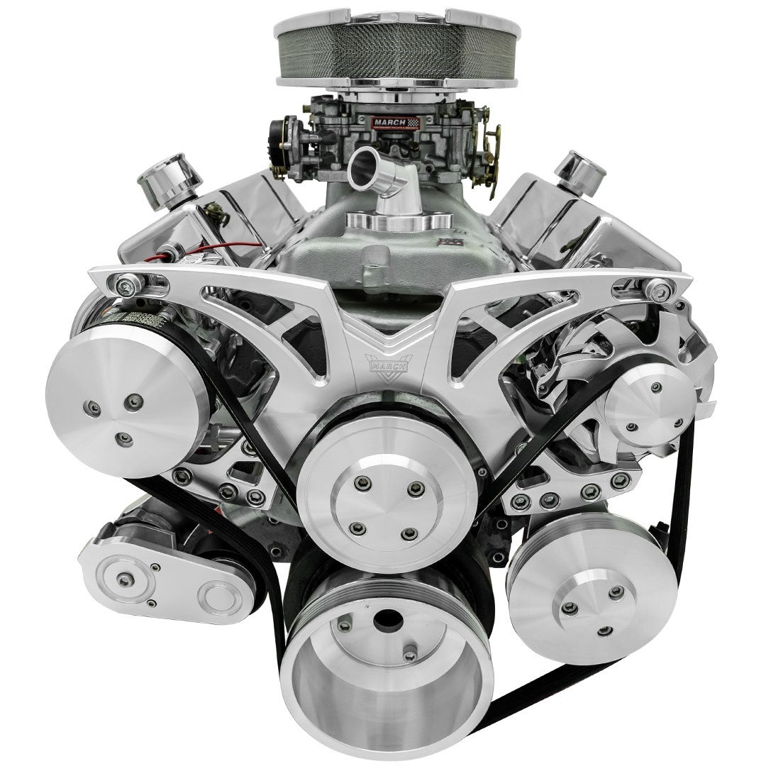 March Performance BBC Style Track Pulley Set Alt A/C with P/S