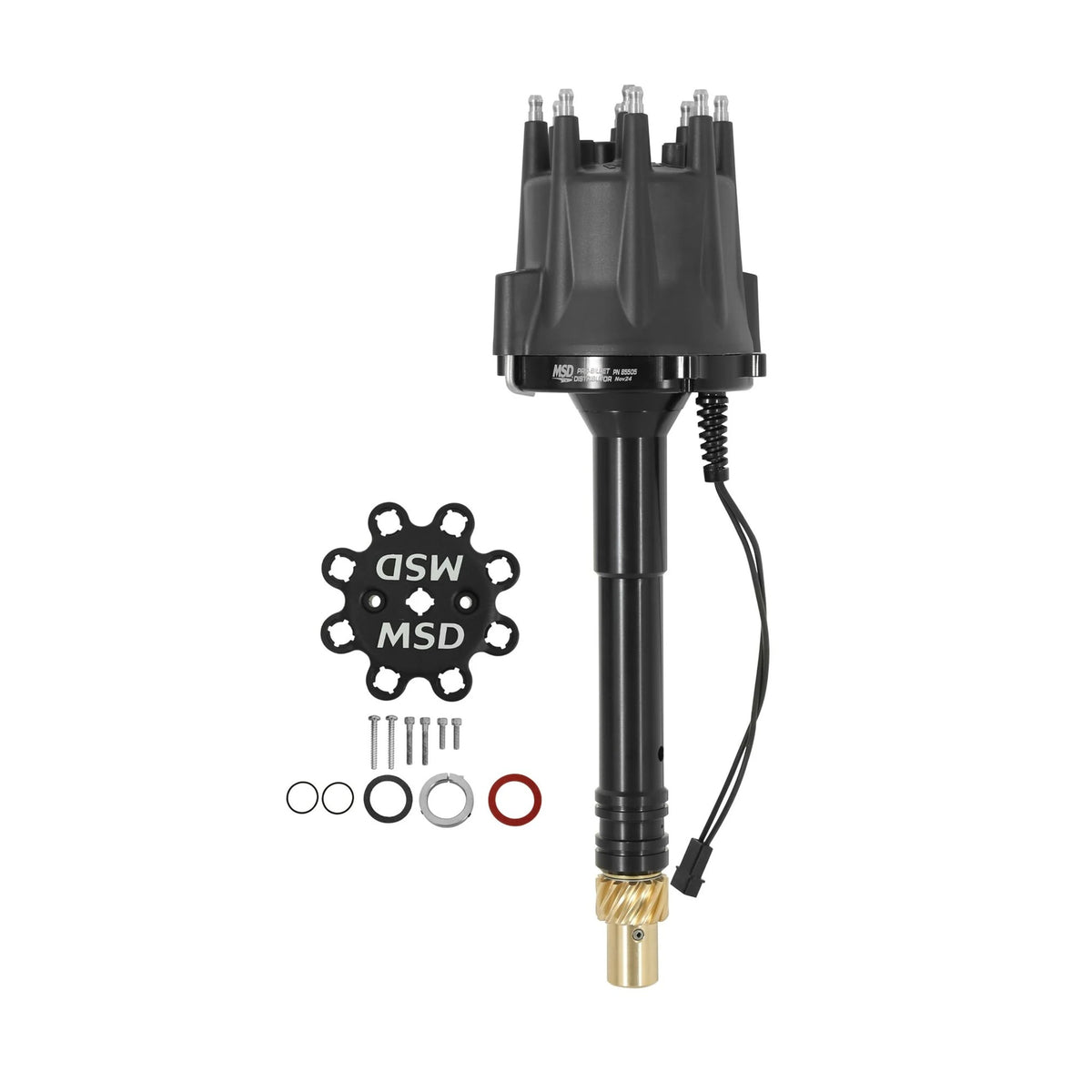 MSD Chevy V8 Pro Billet Distributor Black Finish