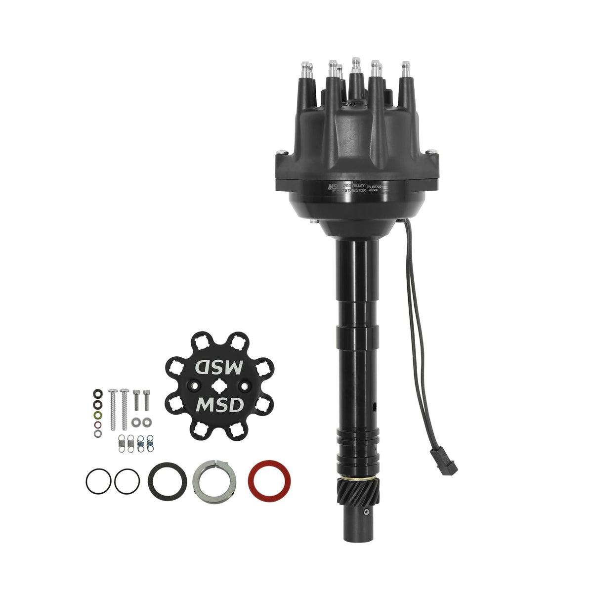 MSD Chevy V8 Pro Billet Distributor Black Finish