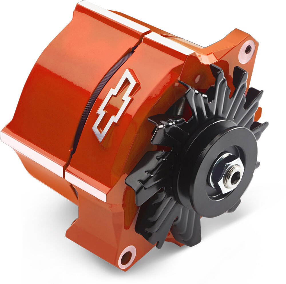 Proform Alternator Raised Bowtie Emblem Orange