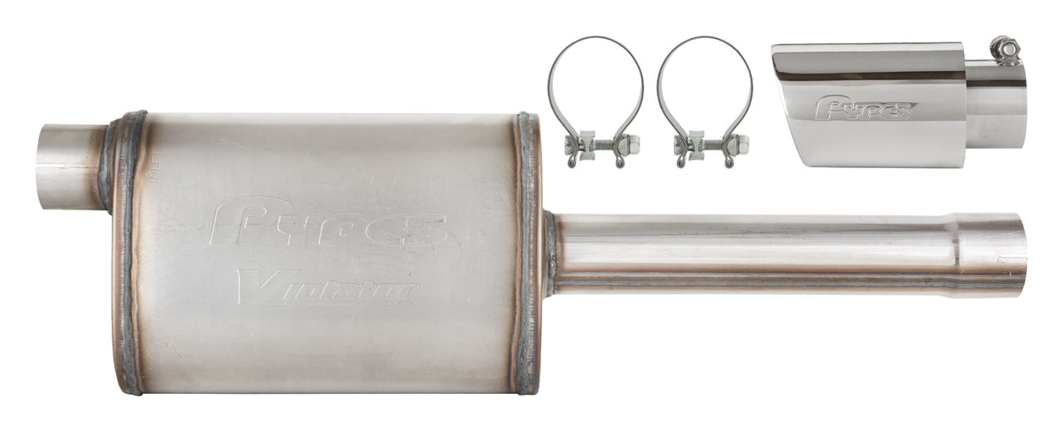 Pypes Performance Exhaust 19-25 GM P/U Muffler/Tip Kit Chrome