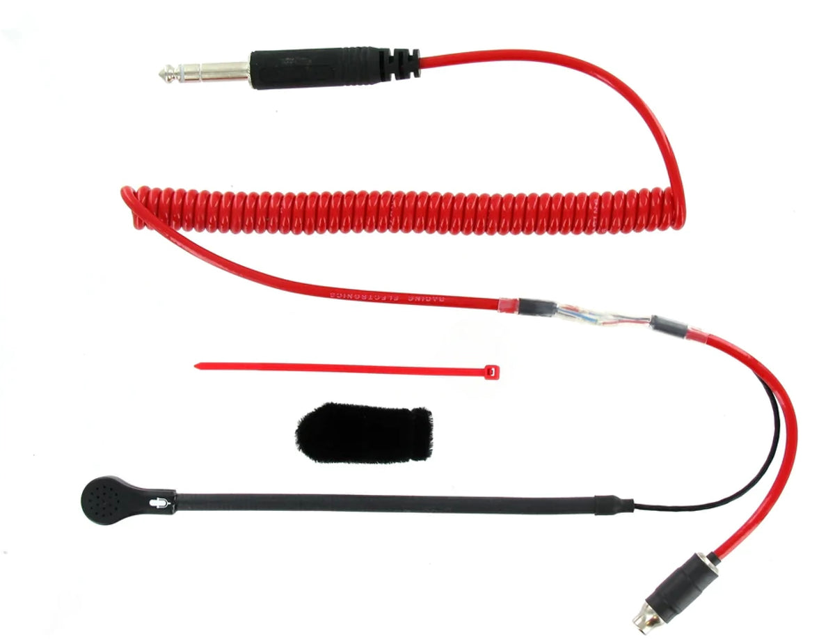 Racing Electronics Helmet Kit w/ Compact Flex Boom 3 Conn. Cord