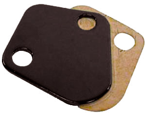 Racing Power Company B/B Chevy Fuel Pump Block Off Plate Black