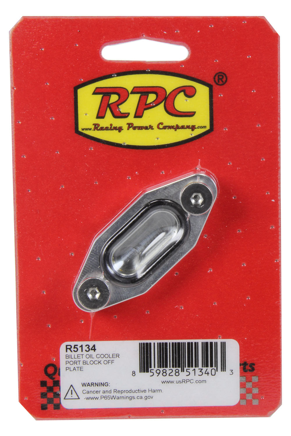 Racing Power Company Oil Cooler Port Block Off Plate Billet